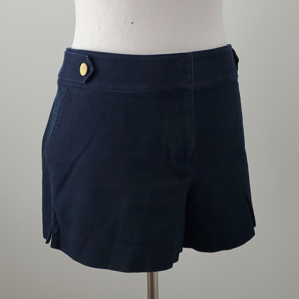 Loft women's navy blue retro style sailor shorts